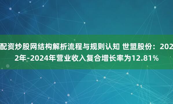 配资炒股网结构解析流程与规则认知 世盟股份：2022年-2024年营业收入复合增长率为12.81%